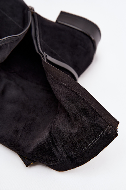 Leather Women's Ankle Boots with Heel D&A CR52-679 Black