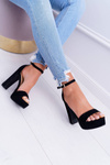 Black SkyDream Platform Stiletto Sandals