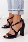 Elegant Sandals On A Block Heel Black Jemma