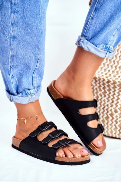 Women's Slides Big Star Black FF274625