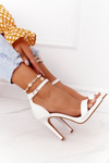 Elegant Sandals On High Heel White Glamour