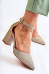 Shiny Pumps On A Bar Gold Amira