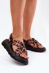 Women's Platform Sandals With Straps Leopard Print Filamira