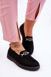 Tenisówki Damskie Wsuwane Slip-On Ozdoba Czarne Alena
