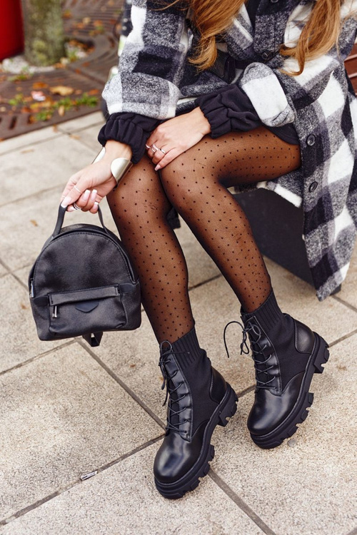 Women's Platform Boots Black Megan