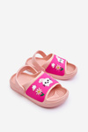 Light Children's Slides Sandals With Animal Motif Pink Rico 