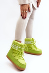 Women's tied snow boots in olive green Soia