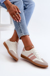 Women's Low Eco Leather Sneakers White-Pink Relialia