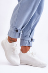 Women's Slip-On Fabric Sports Shoes White Zauna