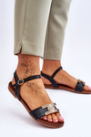 Women's Leather Sandals S.Barski KV-5541-37 Black