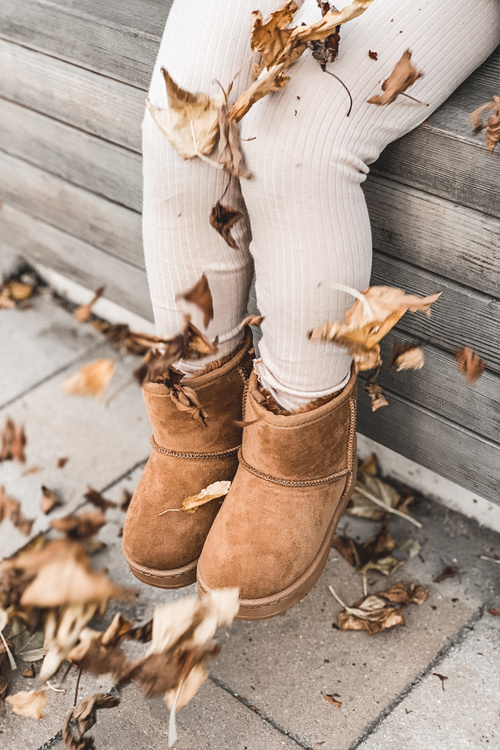 Kids' Warm-up Snow Boots Khaki Gooby