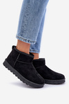 Women's Snow Boots Made Of Eco Suede Black Noliri