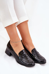 Lacquered Low Heel Pumps Black Selenith