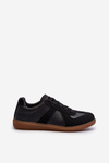 Sneakersy Damskie Niskie Czarne Braidn