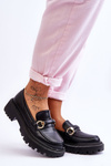 Women's Loafers On A Massive Platform Black Calypso