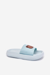 Women's Foam Slippers With Bear Blue Lalon