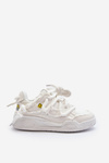 Women's Sneakers with Chunky Lacing White Miatora