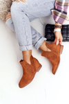 Openwork Boots On The Wedge S.Barski Camel