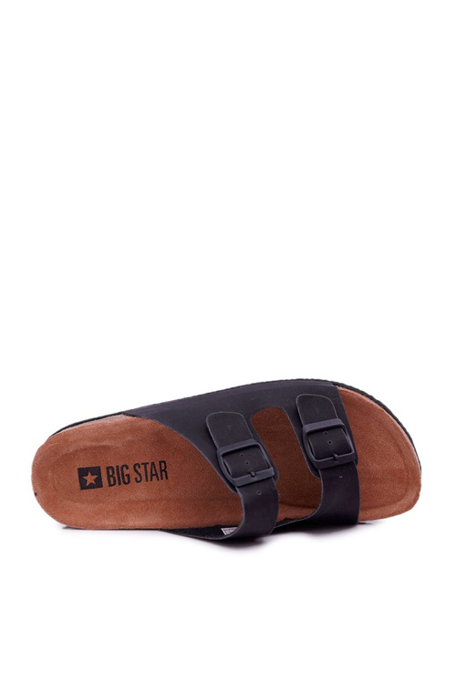 Men's Flip Flops With Buckles Big Star Black DD174605