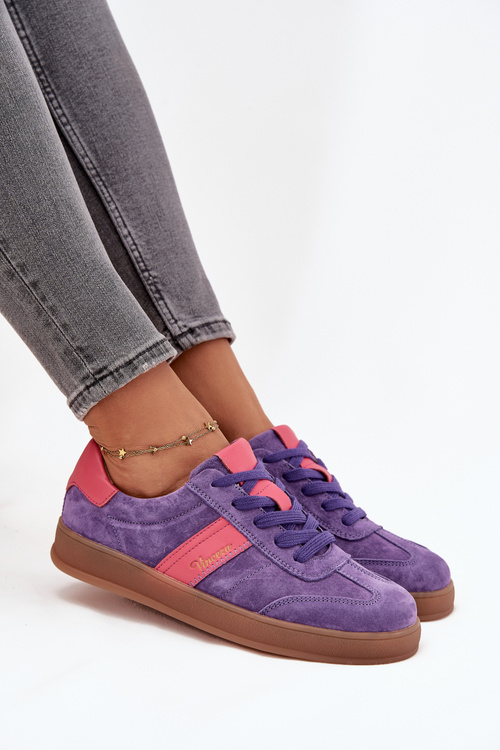 Suede Women's Sneakers Vinceza 79576 Purple