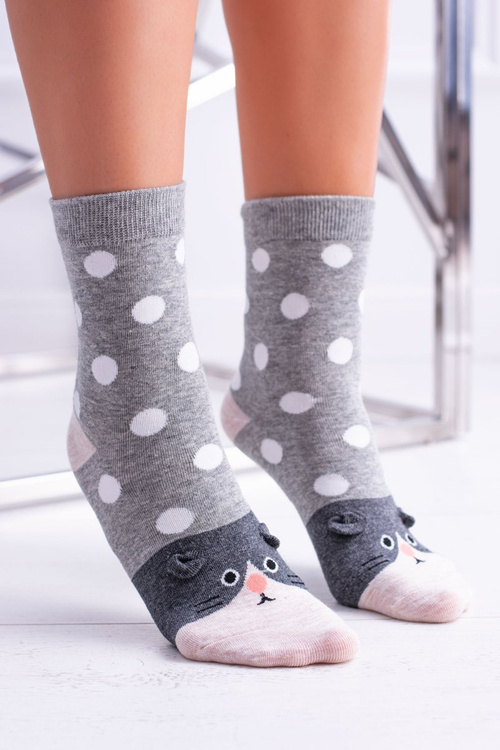 Women's Dotted Socks with Mouse