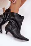 Slip On Women's Ankle Boots With Loose Shaft Black Jessalia