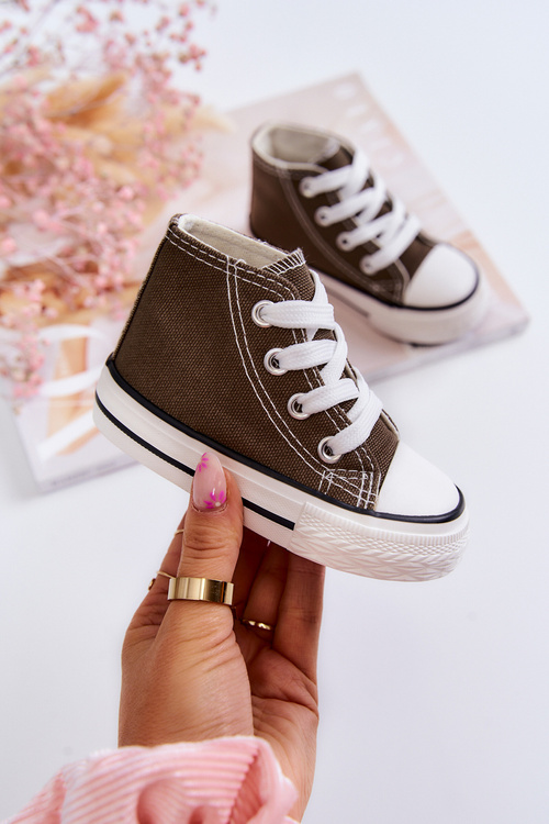 Children's High Sneakers Khaki Filemon