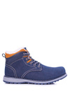 Insulated Navy Blue Men's Trekking Boots With Fleece Nuss
