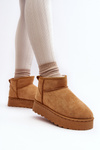 Women's Snow Boots on Platform with Faux Fur Lining Camel Xamella