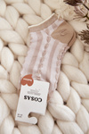 Women's Socks In stripes and hearts Cosas Beige