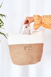 Braided Shopper Handbag NOBO XK0130 Beige