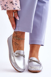 Women's Slip-On Loafers With Glitter Embellishment Silver This Moment