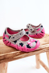 Ballerina Slippers Befado Cats 109N247 Grey-Pink