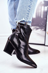 Women’s Boots On High Heel Leather Big Star Black GG274919