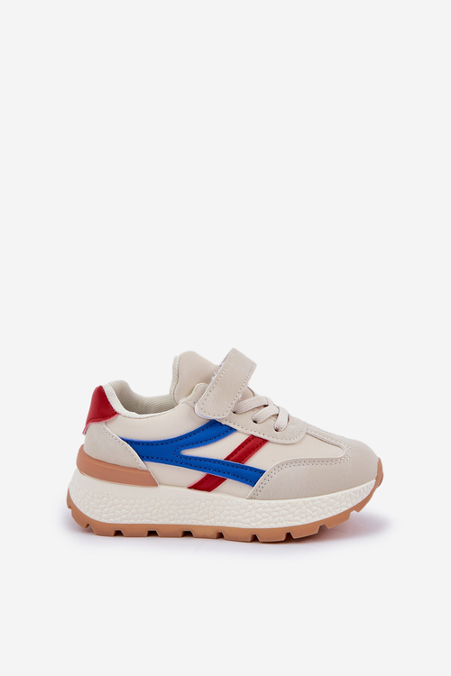Dziecięce Sneakersy Na Rzep Beżowe Savilia