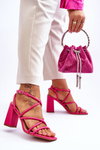 Classic Sandals On High Heel Fuchsia Lucetta