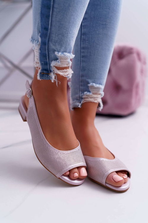 Women's Flat Heel Sandals Sergio Leone SK809 Pink Skaldo