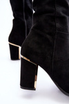 Suede Over-the-Knee Boots on Heel Kilrenita Black 