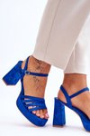 Women's Suede Platform Sandals Blue Verda