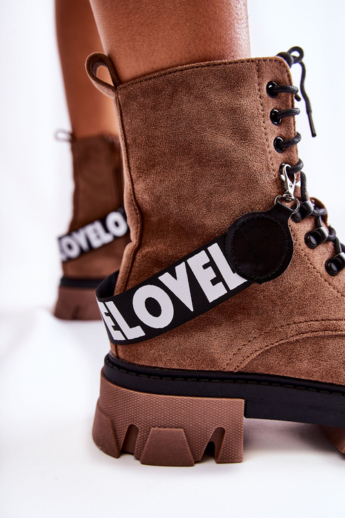Suede High Boots With Warming Brown Danity