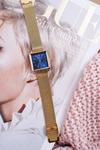 Women's Watch Giorgio & Dario Gold Navy Blue Fanne Dial