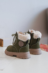 Children's Trapper Boots with a Zip and Sheepskin Zilelone Marialee