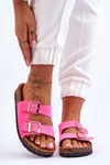 Women's Slippers On Cork Sole Neon Pink Cortina
