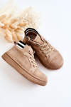 Children's High-top Sneakers With A Zipper Beige Boone 