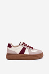 Ladies platform sneakers burgundy Dovina