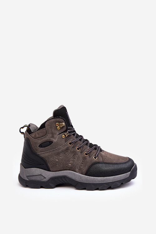 Buty Trekkingowe Trapery Męskie Szare Fontanoe 85-915