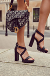 Fashionable Sandals On A Bar Black Rammis