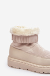 Women's snow boots with thick sole in light beige Lureta