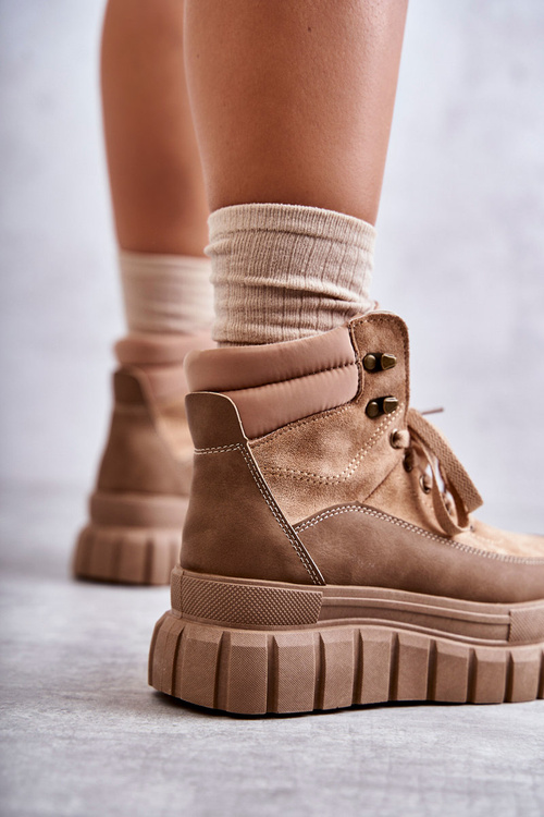 Comfortable Boots On The Platform Dark beige Sanchio