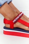 Foam Sandals On A Platorm Big Star HH274A102 Red